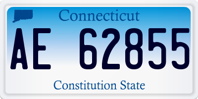 CT license plate AE62855