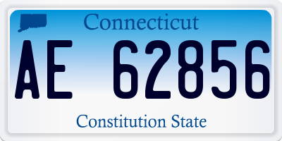 CT license plate AE62856
