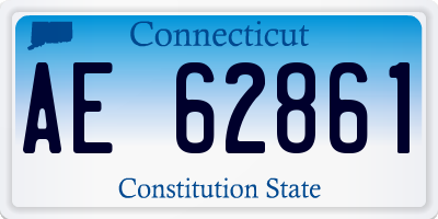 CT license plate AE62861