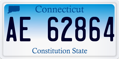 CT license plate AE62864