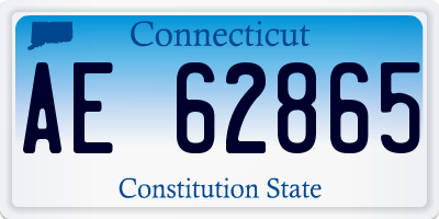 CT license plate AE62865