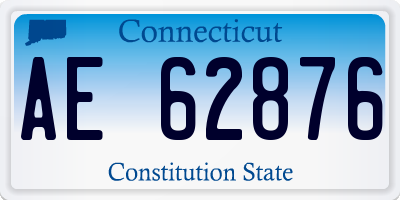 CT license plate AE62876