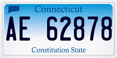 CT license plate AE62878