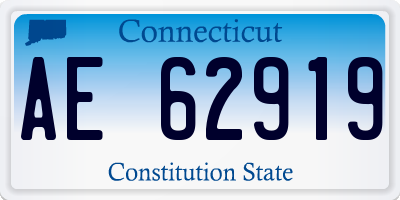 CT license plate AE62919