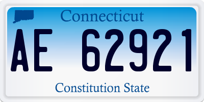 CT license plate AE62921