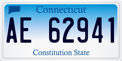 CT license plate AE62941