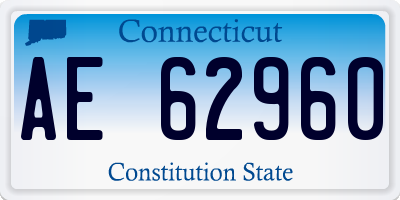 CT license plate AE62960