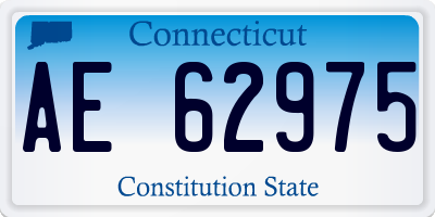 CT license plate AE62975
