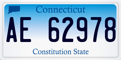 CT license plate AE62978