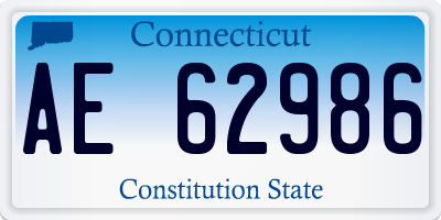 CT license plate AE62986
