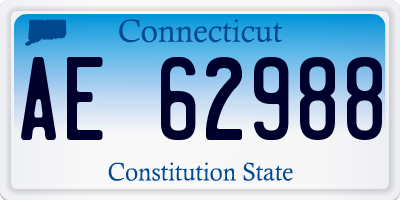 CT license plate AE62988
