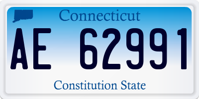 CT license plate AE62991