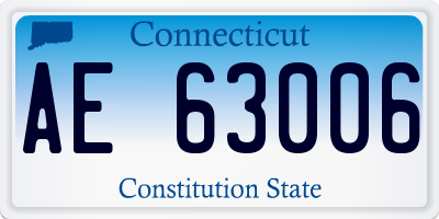 CT license plate AE63006
