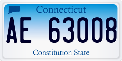 CT license plate AE63008