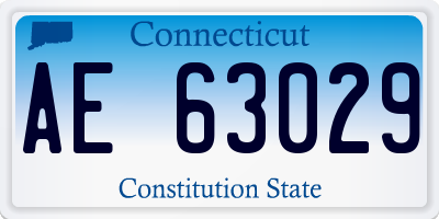 CT license plate AE63029