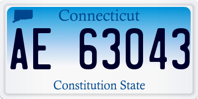 CT license plate AE63043