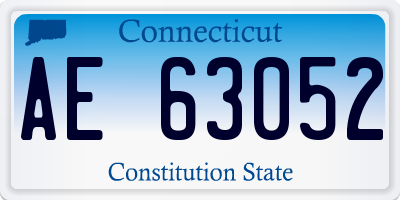 CT license plate AE63052