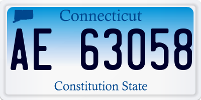CT license plate AE63058