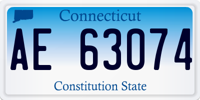 CT license plate AE63074