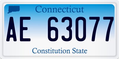 CT license plate AE63077