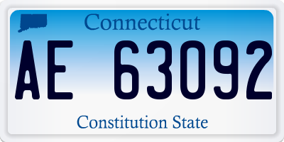 CT license plate AE63092