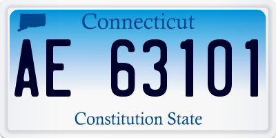 CT license plate AE63101