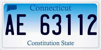 CT license plate AE63112