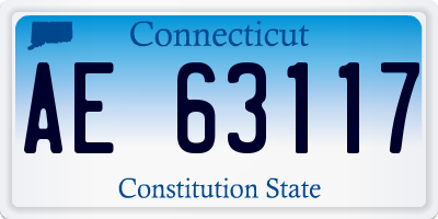 CT license plate AE63117