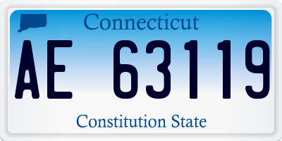 CT license plate AE63119