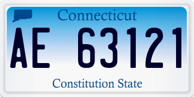 CT license plate AE63121