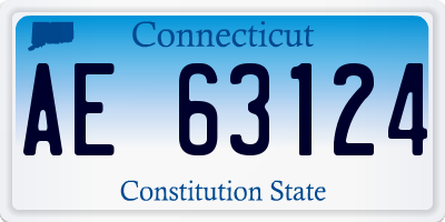 CT license plate AE63124