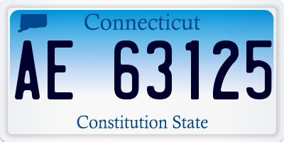 CT license plate AE63125