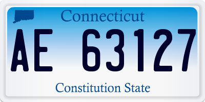 CT license plate AE63127