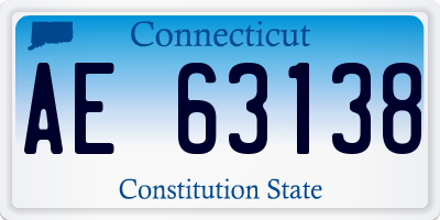 CT license plate AE63138