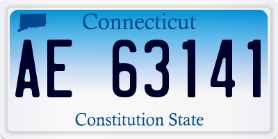 CT license plate AE63141