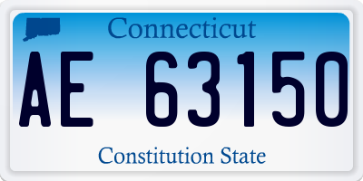 CT license plate AE63150
