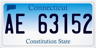 CT license plate AE63152