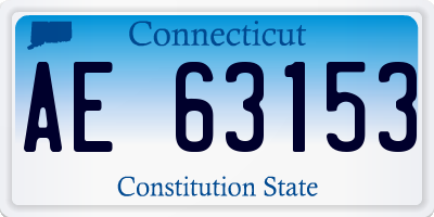 CT license plate AE63153