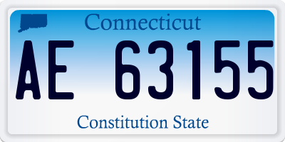 CT license plate AE63155