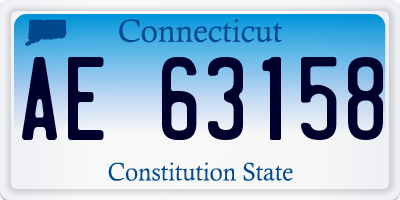 CT license plate AE63158