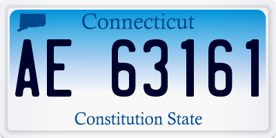 CT license plate AE63161