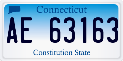 CT license plate AE63163