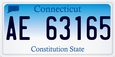 CT license plate AE63165