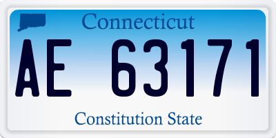 CT license plate AE63171