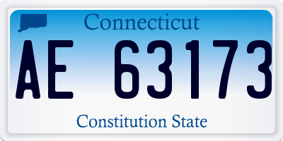 CT license plate AE63173