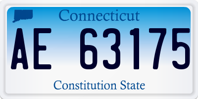 CT license plate AE63175
