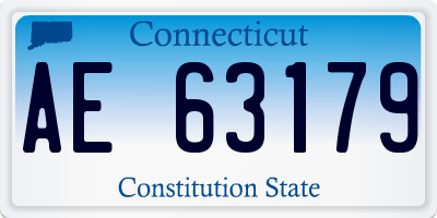 CT license plate AE63179
