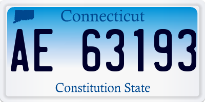 CT license plate AE63193