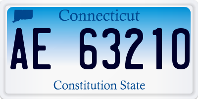 CT license plate AE63210