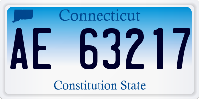 CT license plate AE63217